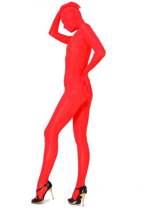 Red Lycra Fabric Full Body Suit